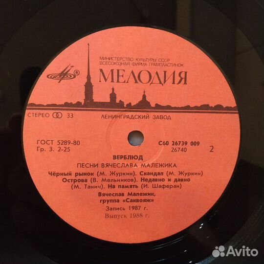 Вячеслав Малежик и Саквояж - Верблюд (1988)