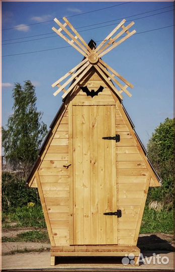 Дачный туалет деревянный PLX
