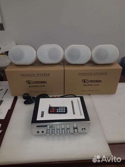 Комплект усилитель и колонки для заведений 120Вт