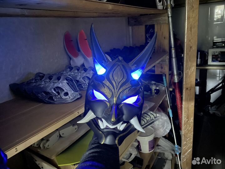 Маска самурая Genshin Impact Xiao