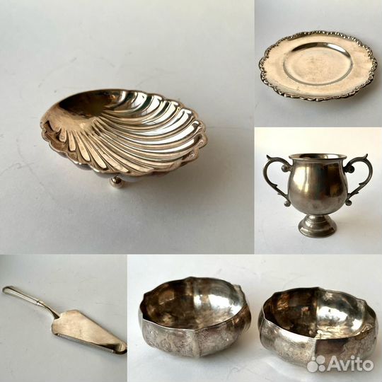 Винтажная посуда серебрение Италия