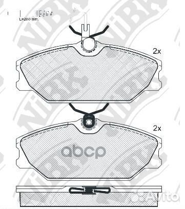 Колодки тормозные дисковые передние NiBK PN0249