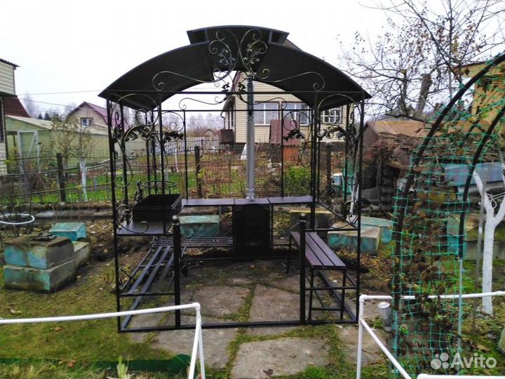 Мангал беседка с крышей