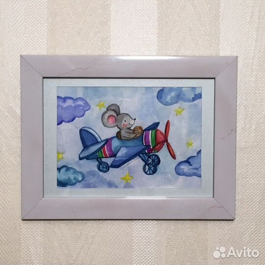 Акварель картина для детской