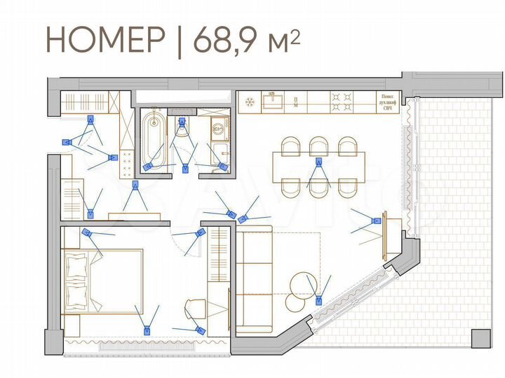 3-к. апартаменты, 73,5 м², 4/5 эт.