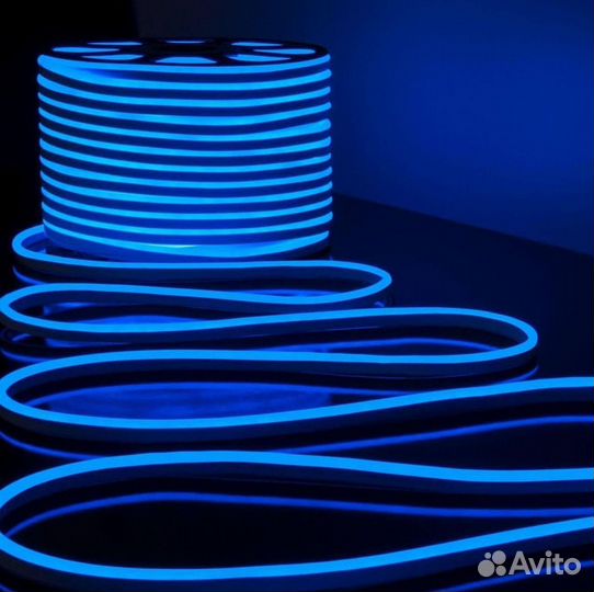 Гибкий неон 220в на фасад