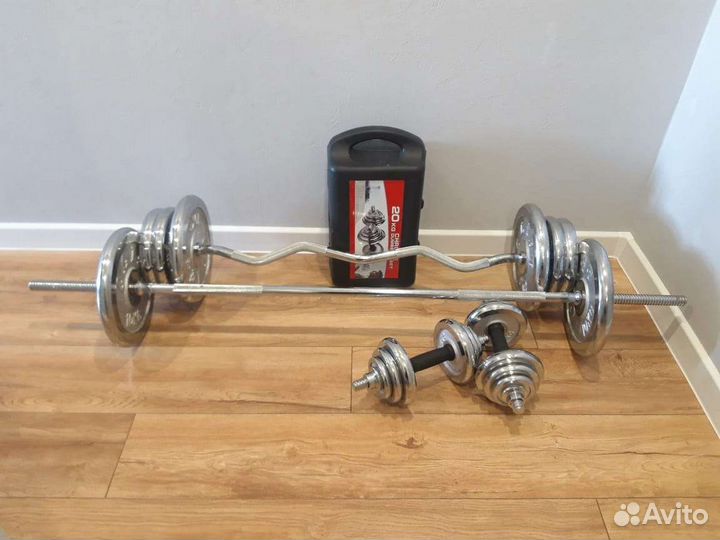 Гантели разборные и штанги 90кг