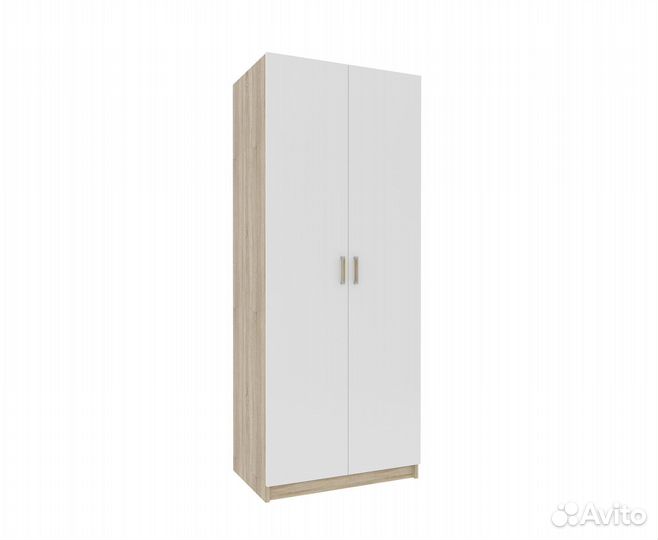 Шкаф двухдверный space-800 Дуб Сонома/Белый