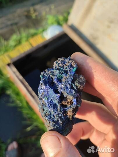 Азурит с малахитом