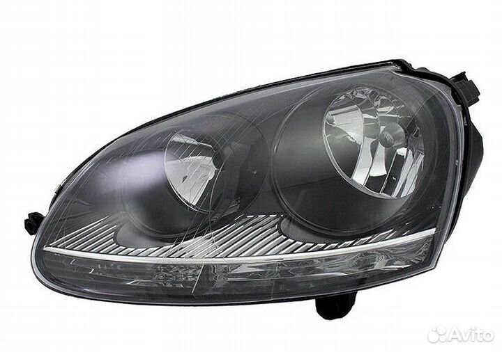 Фара левая черная VW Golf 5 (2003-2008)