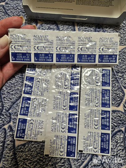 Линзы acuvue oasys 1 day -6.00