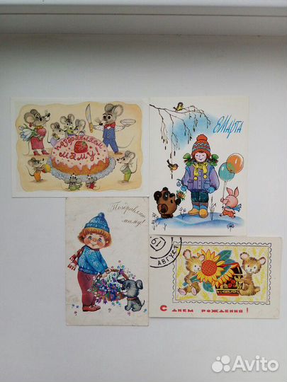 Открытки СССР к праздникам