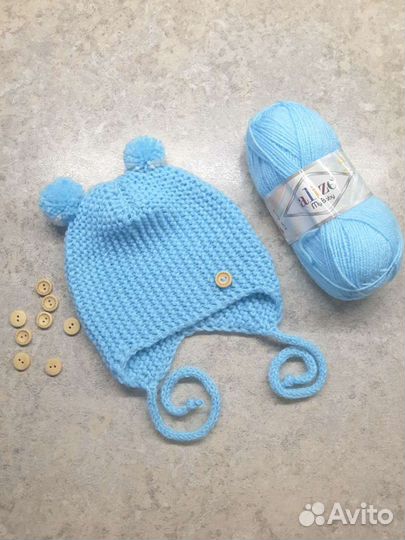 Шапка детская вязаная