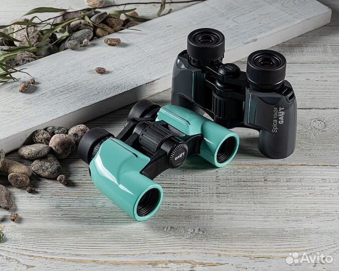 Бинокль gaut Spica 10x24, призмы Porro BAK4, серый