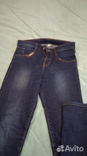 Джинсы синие рост 152