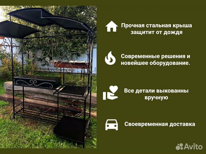 Кованые мангалы с крышей