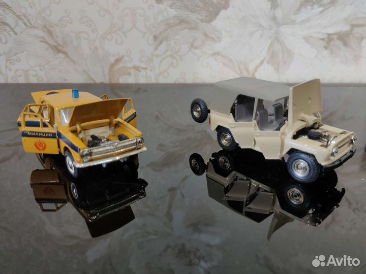 Модели авто 1 43 СССР, УАЗ 469, газ 24 Милиция