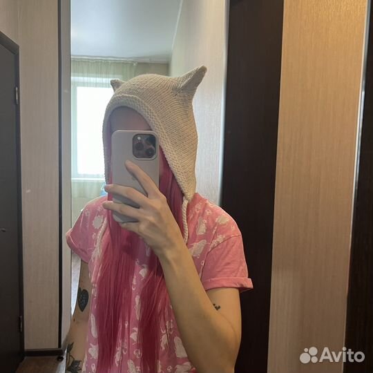 Шапка женская с ушками