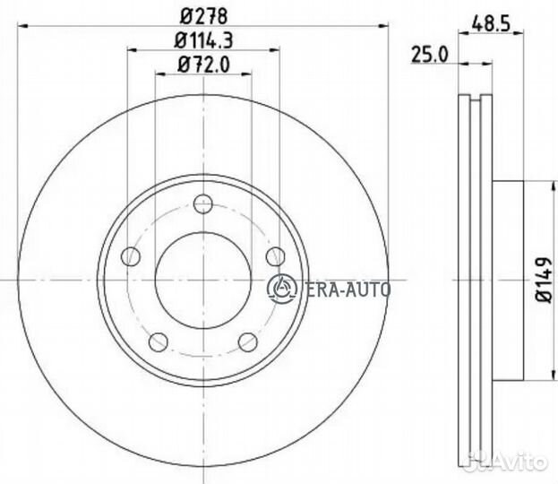 Mintex MDC1691 Диск тормозной передн. 3 (BK) 3 Stu