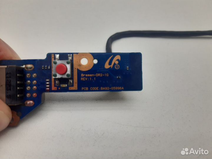 Плата кнопки включения и USB шлейфом Samsung R525