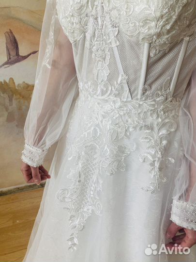 Свадебное платье 46 48 новое