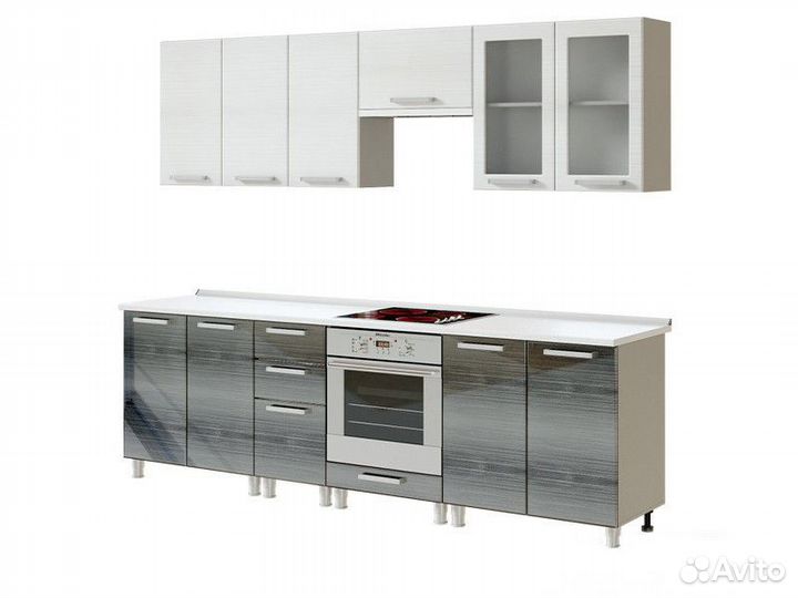Кухня Титан тумба 3Р1 корпус белый фасад 3 Р1 тит