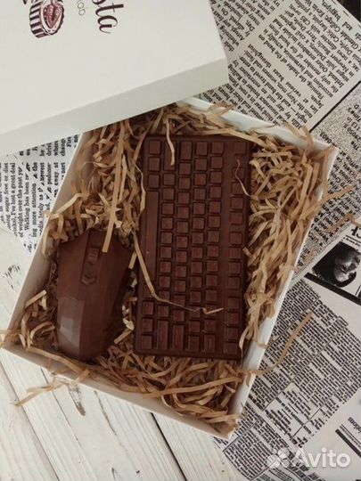 Шоколадный набор, мышка, клавиатура, подарок