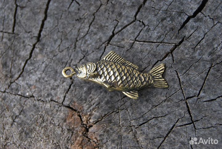 Подвеска Рыбы знак зодиака ручная работа бронза