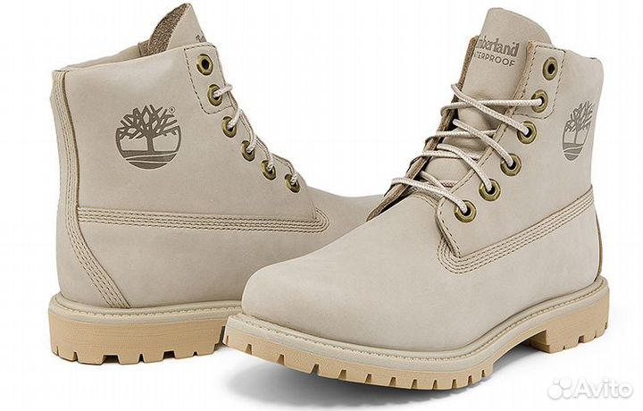 Timberland Paninara Collarless 6 Inch Wide Fit Waterproof Boots 'Light Grey Nubuck' Women's (39,5)