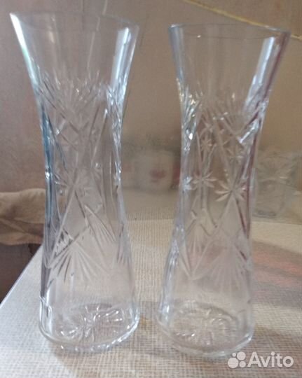 Вазы хрустальные для цветов, интерьера, кухни