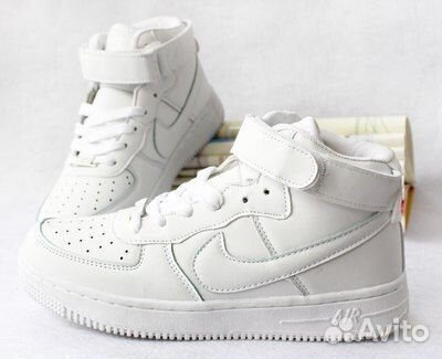 Кроссовки Nike air force низкие и высокие с липучк