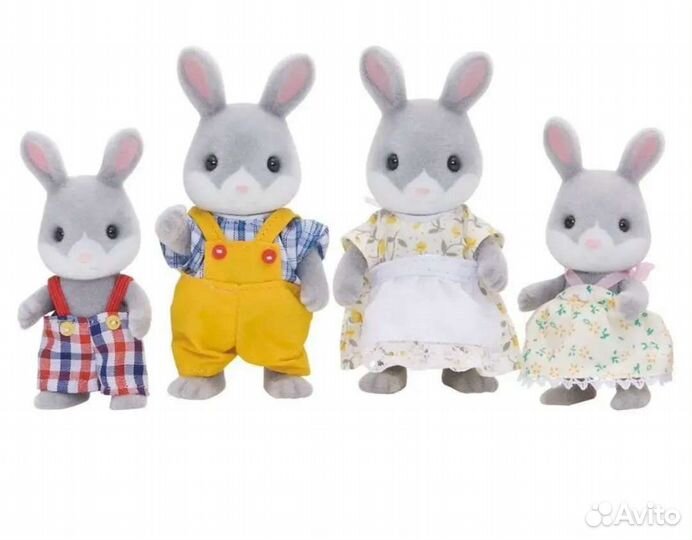 Sylvanian families семья кроликов