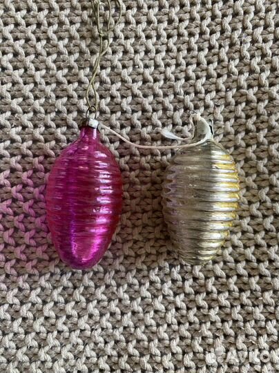 Ёлочные игрушки СССР набором шишки+сосульки