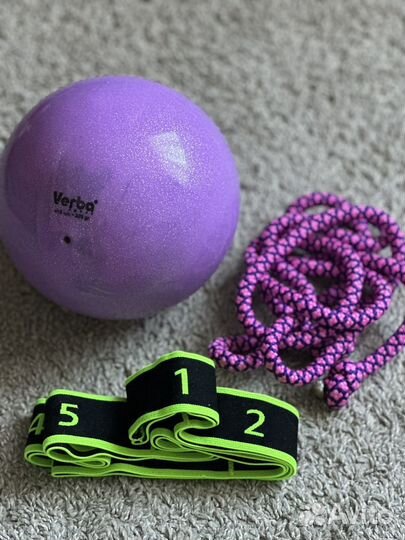 Мяч для гимнастики Verba + скакалка