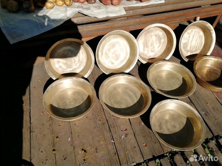 Таз латунный, медный 6литров. клеймо