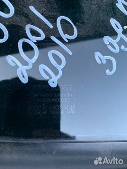 Стекло двери заднее правое Volvo S60