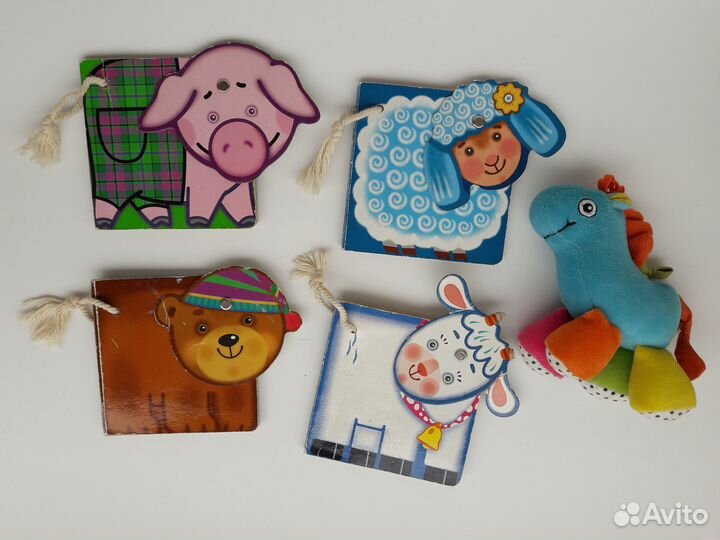 Книжки игрушки для маленьких комплектом 4 шт