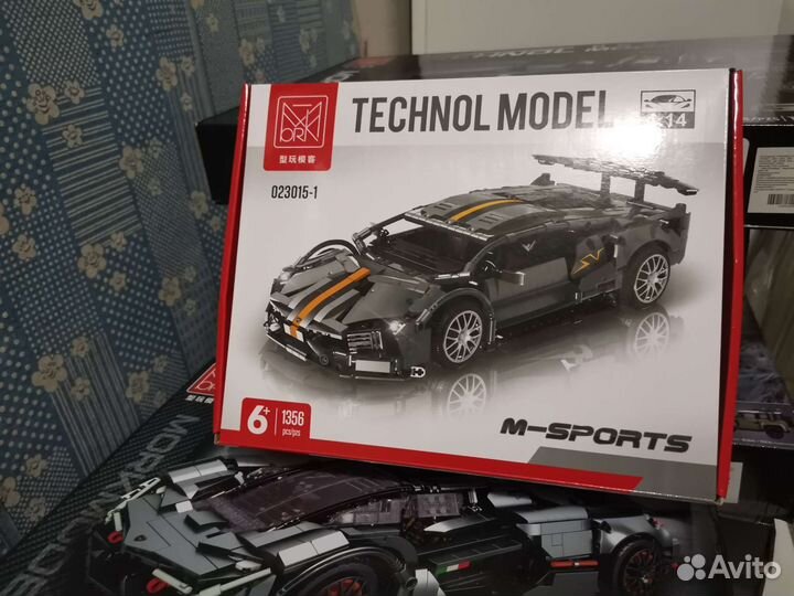 Конструктор Mork серый спорткар 1356 деталей