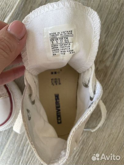 Кеды converse высокие 21 размер
