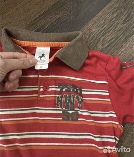 Футболка polo детская в полоску 98