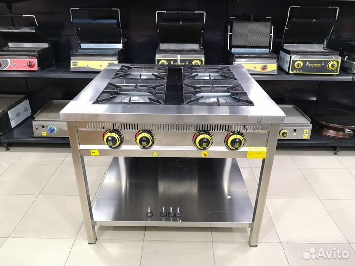 Плита газовая на 4 конфорок KebabMaster Турция