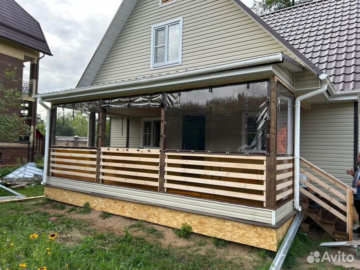 Мягкие окна на беседку