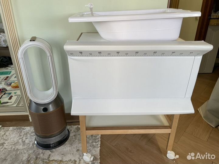 Пеленальный столик с ванночкой lafino happy baby