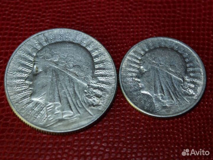 Набор монет Польши из серебра 1932-1934 года