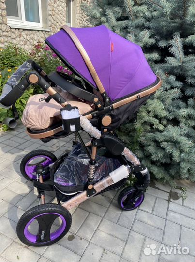 Коляска 3 в 1 (стильный Фиолет)