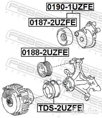 Натяжитель ремня Febest 958 0190-1uzfe Febest