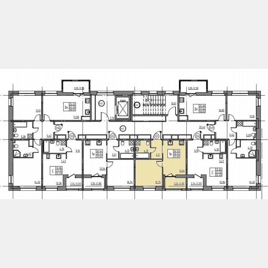 1-к. квартира, 31,9 м², 9/12 эт.