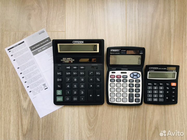 Калькуляторы citizen и proff