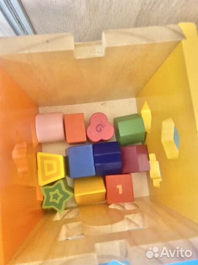 Деревянный куб сортер