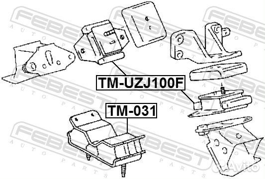 Подушка двигателя 1hdfte перед прав/лев TMU
